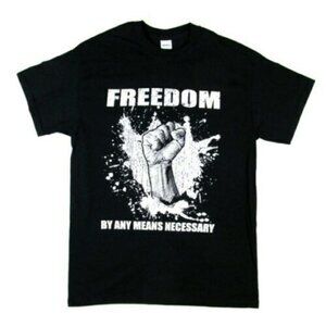 Freedom Power Fist Crew Neck Black Unisex T-shirt